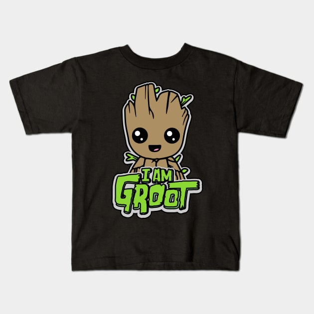 Baby Groot Kids T-Shirt by Vault Emporium